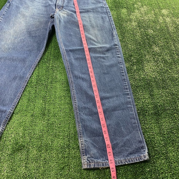 Carhartt FR Flame Retardant Size 42X32 Denim Blue Jeans Made In USA FRB100 - Picture 6 of 11